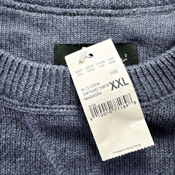 Eddie Bauer Mens Gray Crewneck Sweater 2XL NWT - Picture 2 of 9